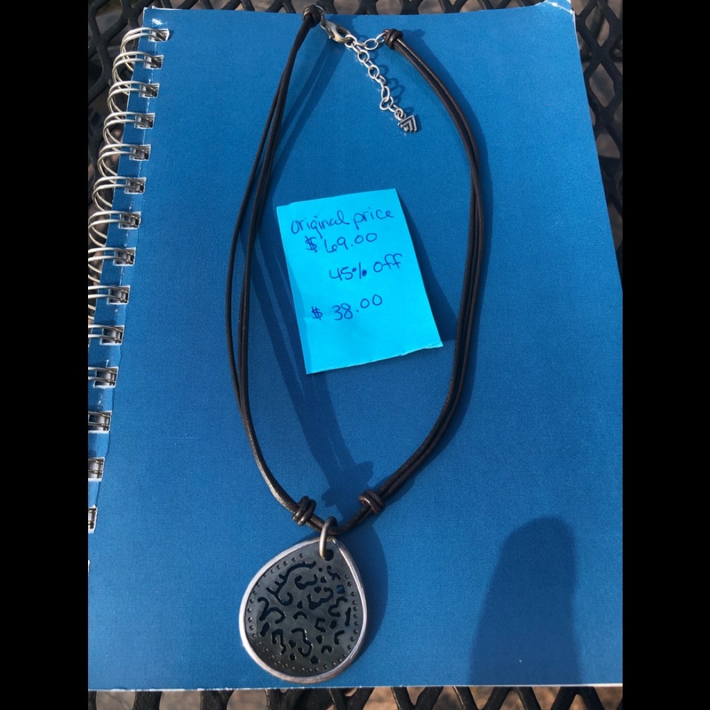 Brown leather silpada necklace
